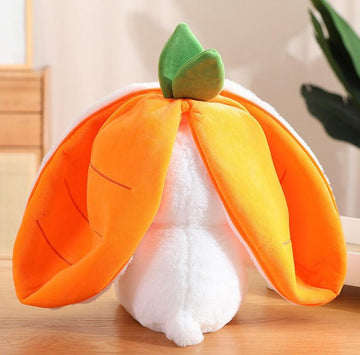 Carrot Bunny Zip Plushie 25cm-Soft Plushies In Pakistan-Soft Toys For Kids In Pakistan At Stuffeez