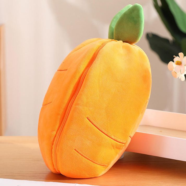 Carrot Bunny Zip Plushie 25cm-Soft Plushies In Pakistan-Soft Toys For Kids In Pakistan At Stuffeez