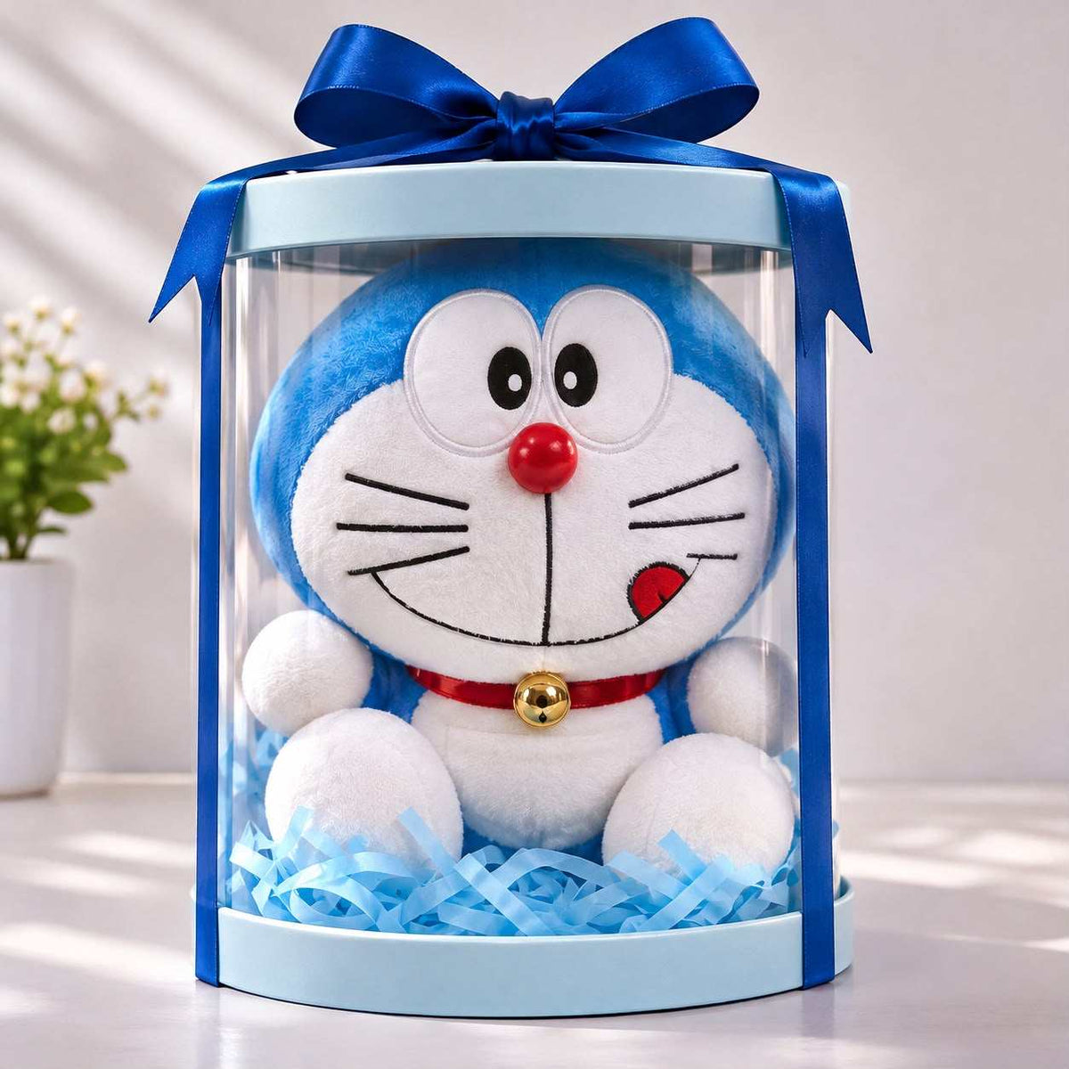 Doraemon Plush Toy Gift Box with Blue Ribbon – Stuffeez.pk