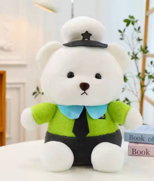 Police Teddy Bear Green-1-2 Feet Teddy Bears-Teddy Bears In Pakistan