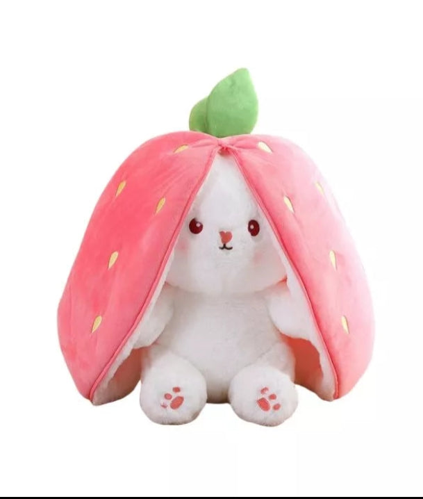 Strawberry Bunny Zip Plushie 45cm-Soft Plushies For Her-Soft Cuddly Toys In Pakistan