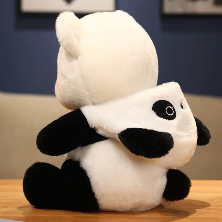 Stuffeez Panda Hoodie Bear-Teddy Bears In Pakistan-1-2 Feet Teddy Bears
