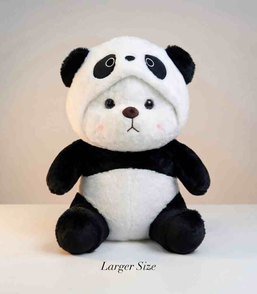 55 cm Stuffeez panda hoodie bear premium plush toy in Pakistan soft stuffed toy large size
