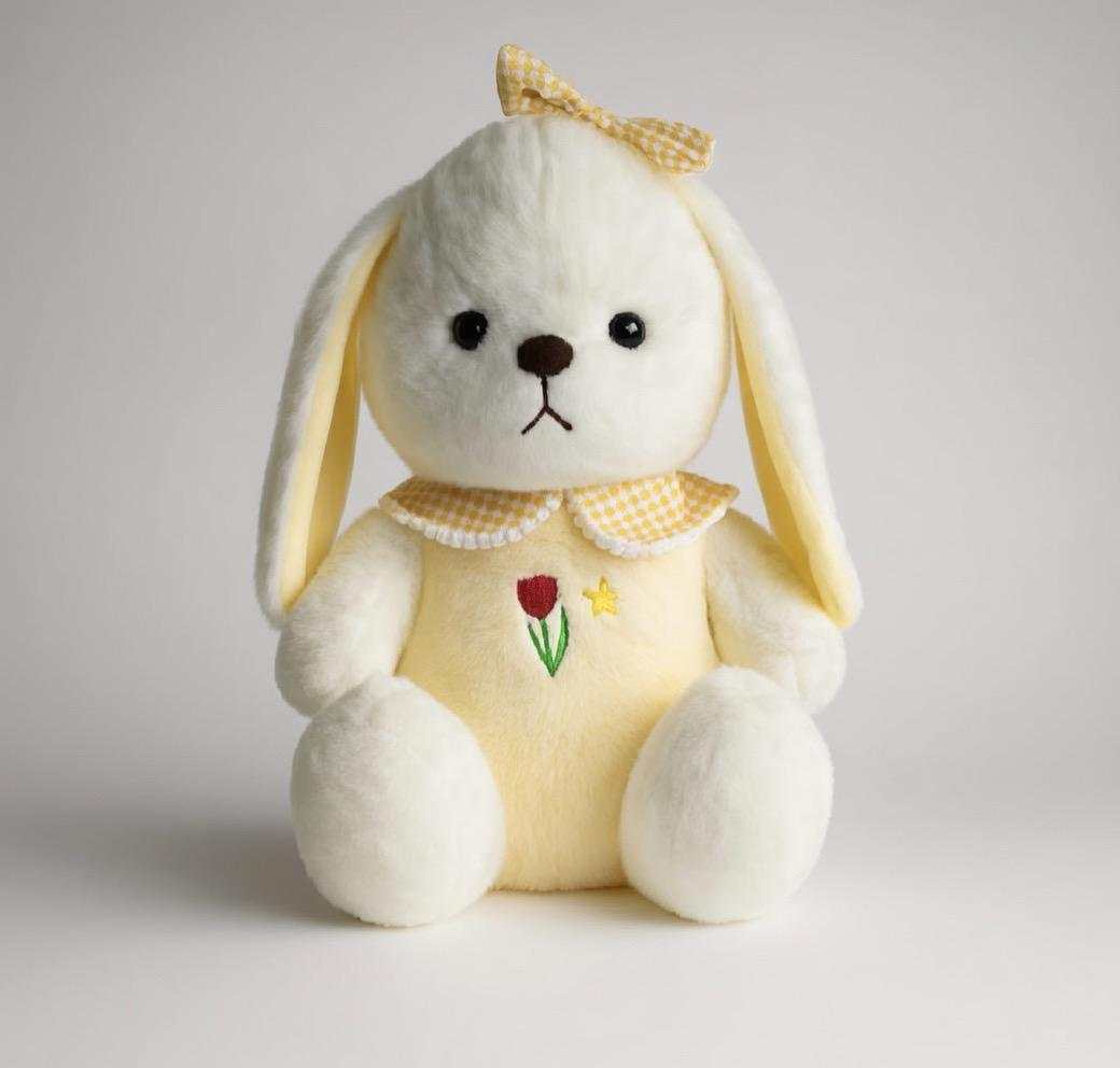 Stuffeez premium bunny plush with tulip design
