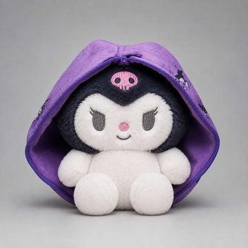 Kuromi Zip Plushie 2-in-1 soft plush storage pouch