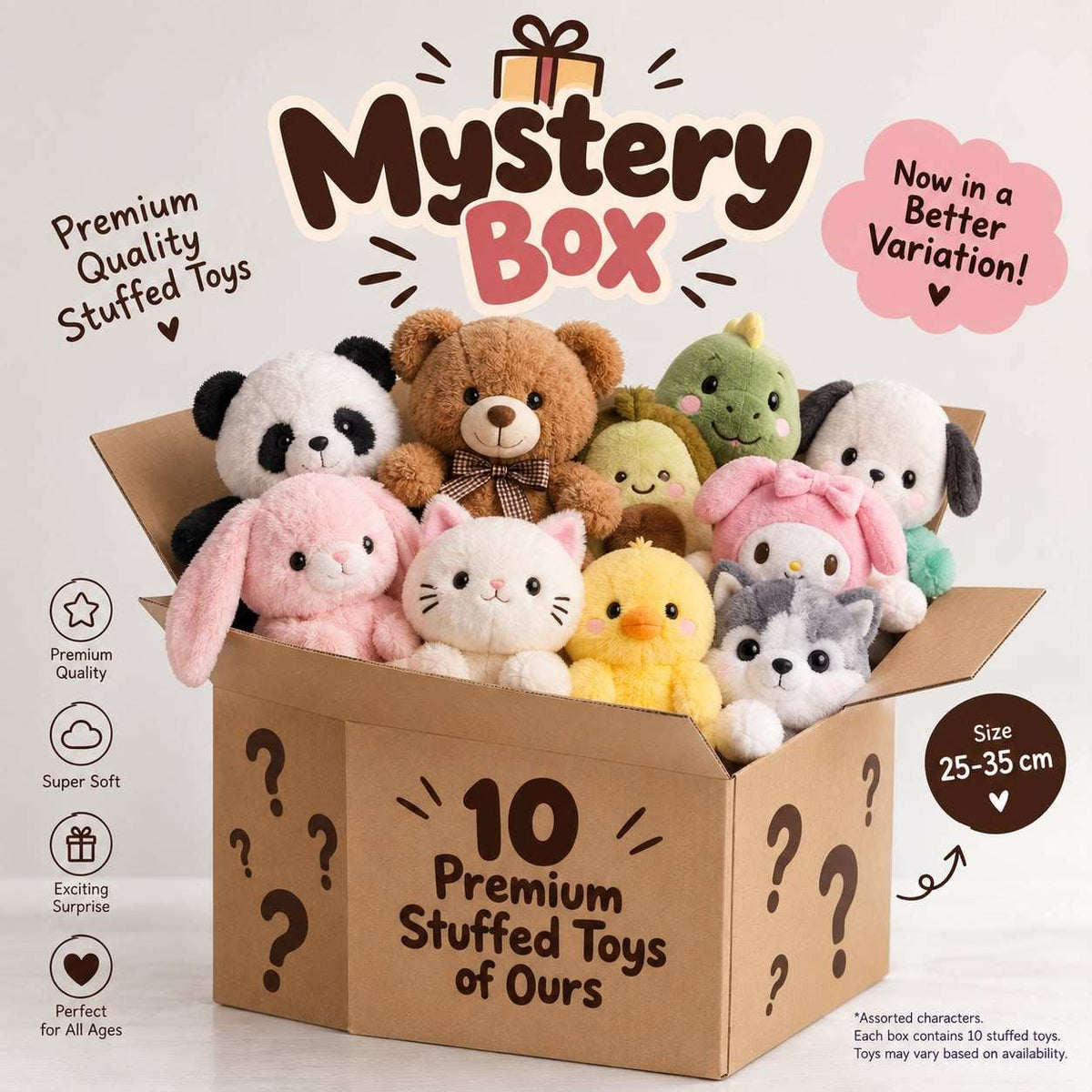 Mystery Box (10+ Stuffed toys All sizes)