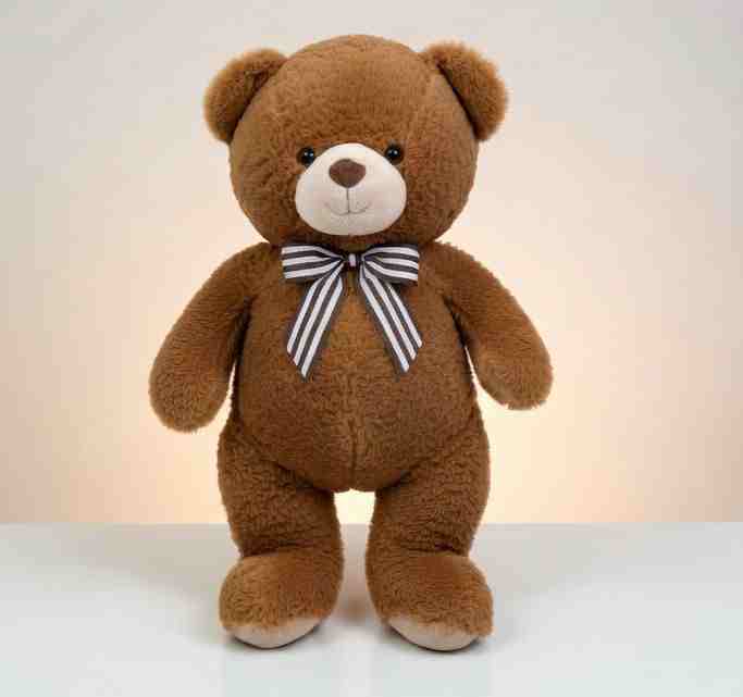 1 feet Brown sherpa bow teddy bear ,stuffed toy in Pakistan, premium teddy bear