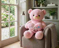 3.5 Feet Pink Extra Premium Heart Teddy Bear