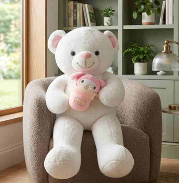 White giant teddy bear premium quality stuffed toy Pakistan