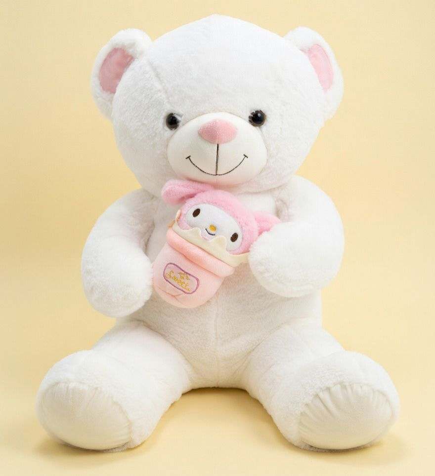 White 4 feet giant teddy bear cuddly  teddy bear in Pakistan by Stuffeez.pk