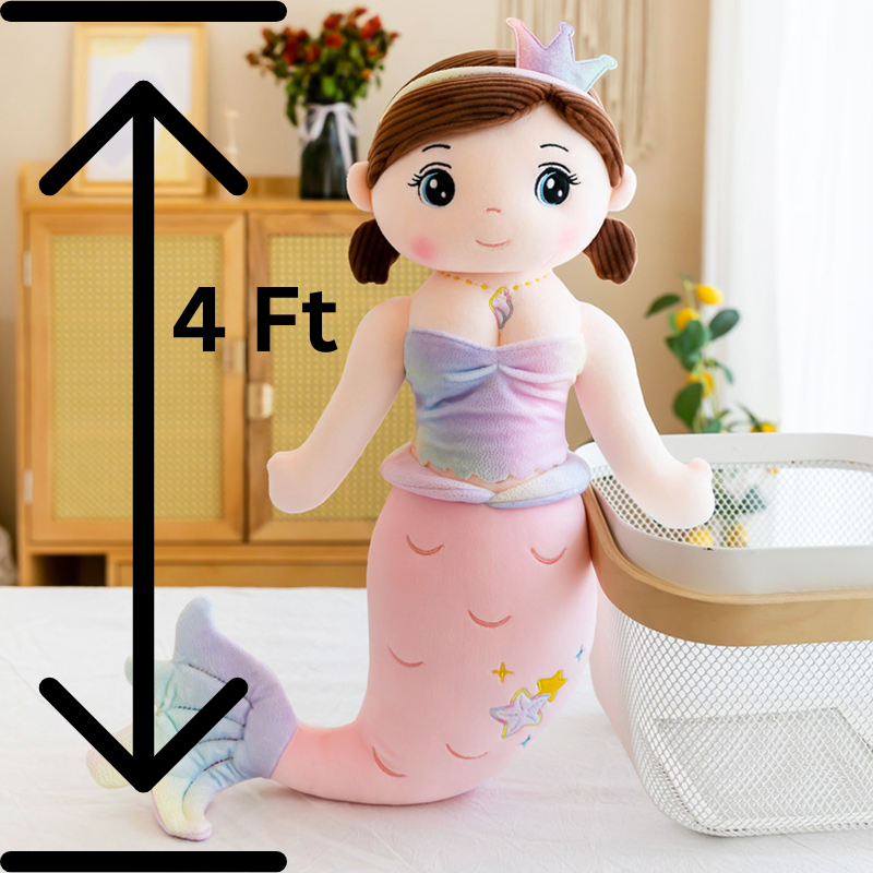 4 Feet Mermaid plush toy-Huggable Side Pillow
