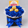 Blue Rose & Ferrero Rocher Chocolate Gift Box in Pakistan at stuffeez.pk