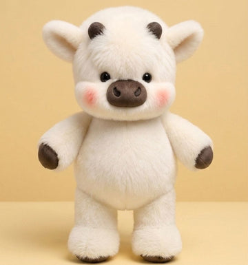 white cow running plushie soft stuffed toy Pakistan