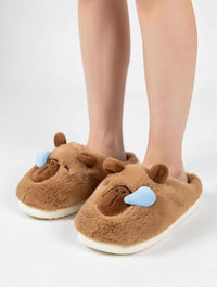 Capybara plush slippers cozy winter house slippers for women in Pakistan by Stuffeez.pk