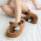 Cute capybara fluffy slippers soft indoor winter footwear for women Stuffeez.pk