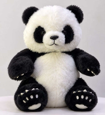 Cute Panda Bear Plush Toy with Paw Prints – Soft Panda Teddy Bear in Pakistan | Stuffeez.pk