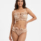 Cute Furry Teddy Bear Lingerie Set with Satin Detail
