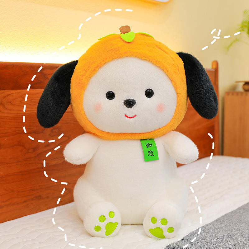 Pacha Dog With Persimmon Design Hat Plush Toy
