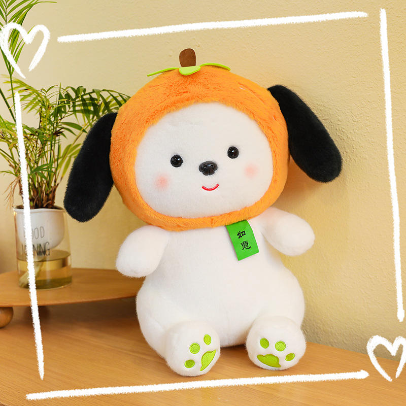Pacha Dog With Persimmon Design Hat Plush Toy