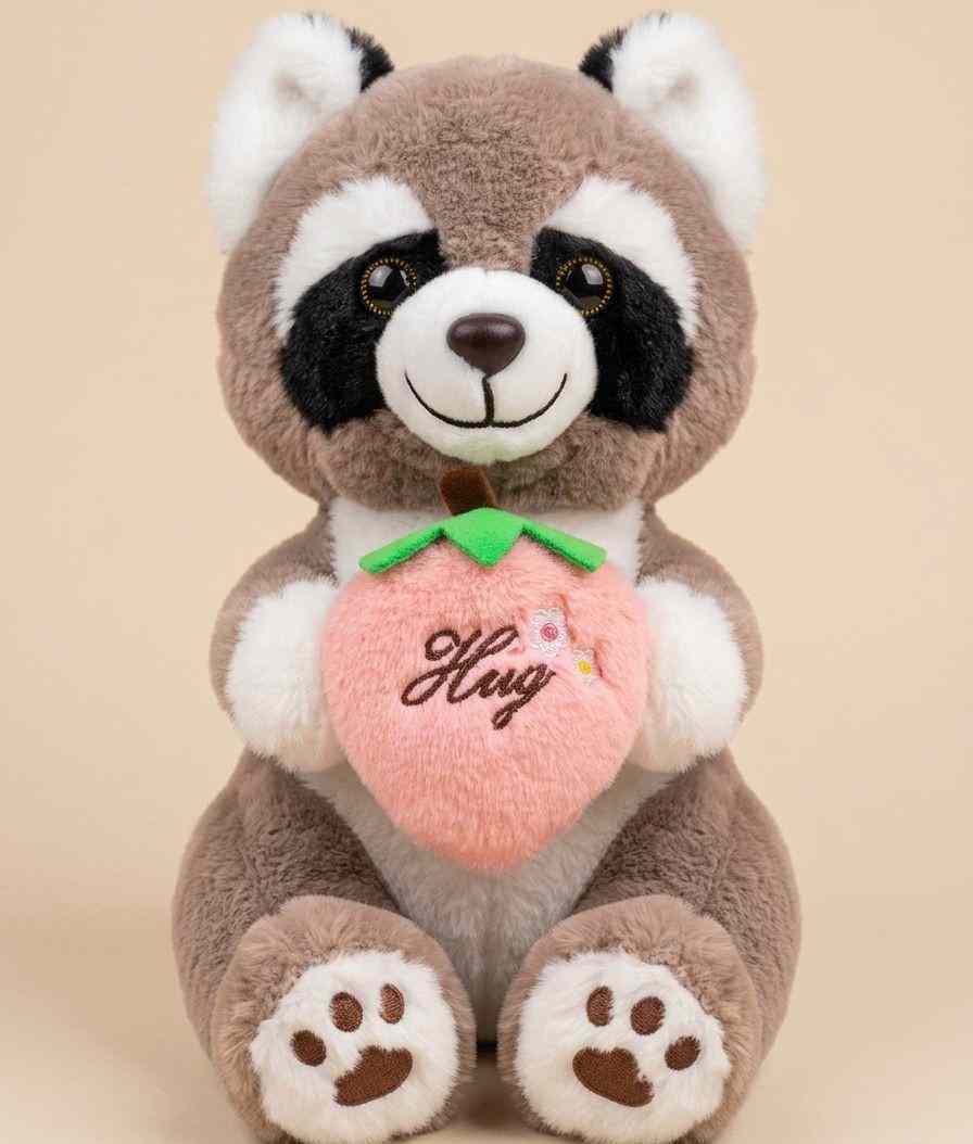 Hug raccoon plush toy, soft stuffed raccoon in Pakistan by Stuffeez.pk, cute huggable plushie