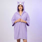 Cute Kuromi fluffy hooded bathrobe cozy winter loungewear for women Stuffeez.pk