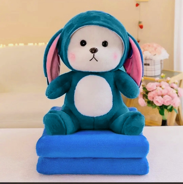 Emerald Blue Hoodie Bear