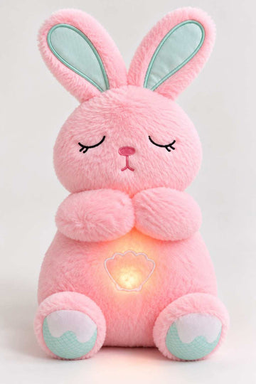 Pink Breathing Bunny Plush Toy with Light – Soft Stuffed Toy in Pakistan | Stuffeez.pk