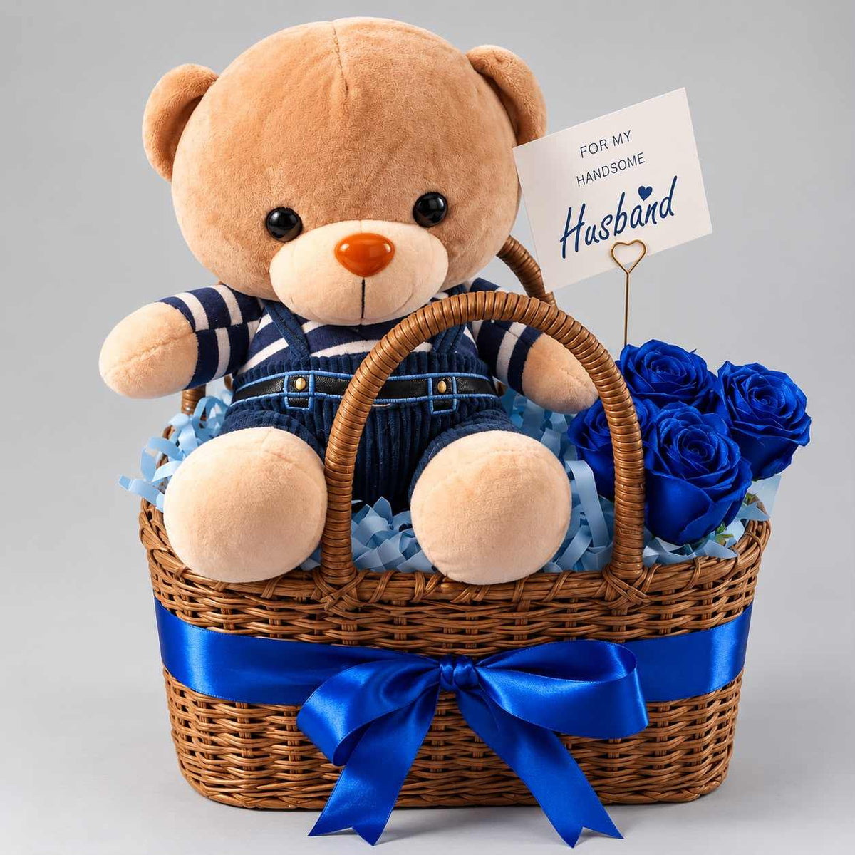 Premium Teddy Bear Gift Basket for Husband in Pakistan – Stuffeez.pk