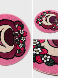 Strawberry bear bath mat cute soft floor mat in Pakistan by Stuffeez.pk