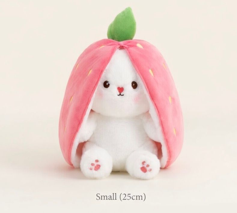 Strawberry Bunny Zip Plushie-Premium Plushie In Pakistan