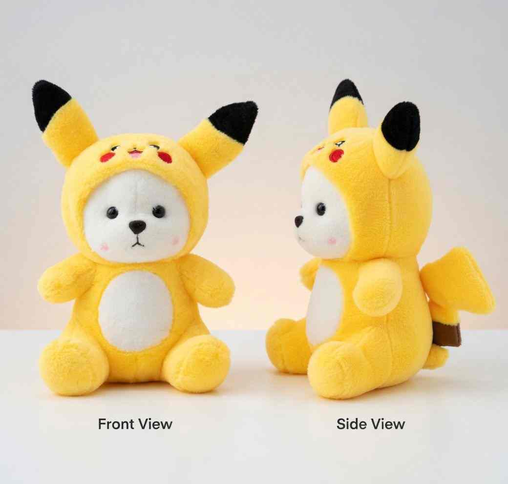 Stuffeez Pikachu Hoodie Bear-Soft Teddy Bear In Pakistan