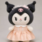 Kuromi Princess Plushie in peach dress premium plush toy