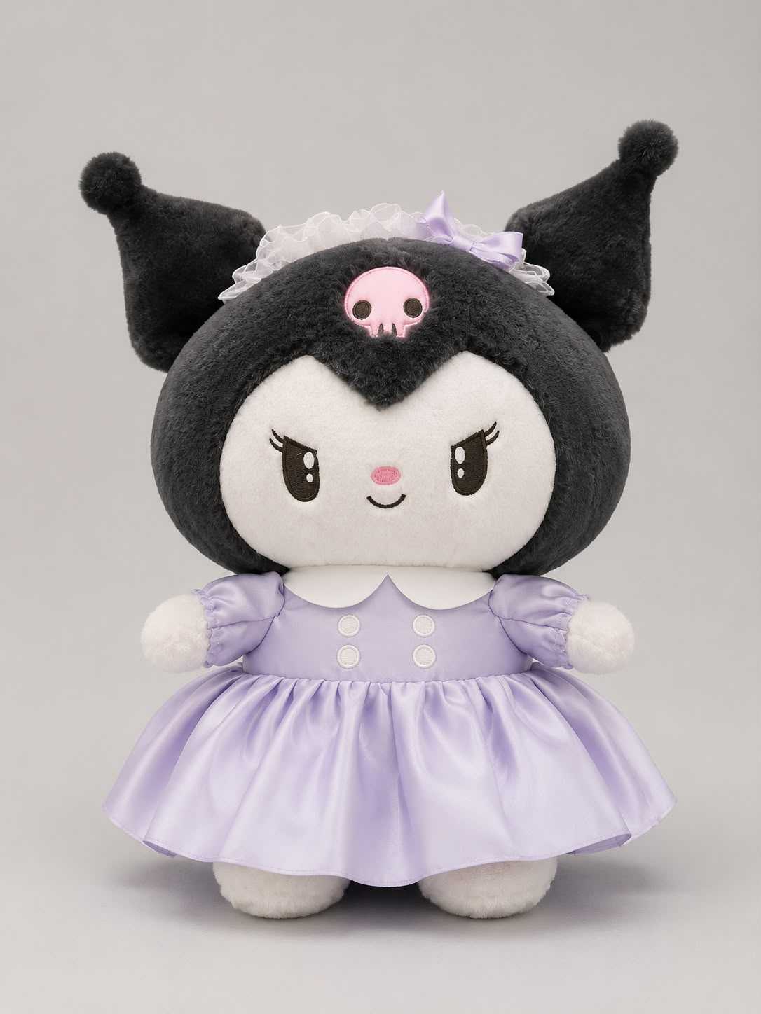 Kuromi Princess Plushie in lavender dress soft stuffed toy
