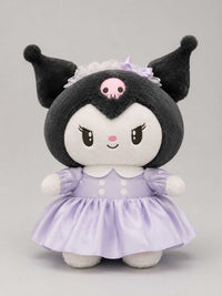 Kuromi Princess Plushie in lavender dress soft stuffed toy