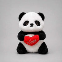 Panda stuffed toy with heart premium soft plush for cuddles